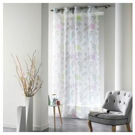 Voilage (140 x H 280 cm) Poesie Blanc Voilage (140 x H 280 cm) Poesie