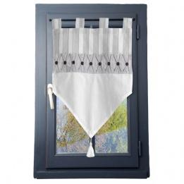 Voilage vitrage (45 x H60 cm) Alphonsine Gris