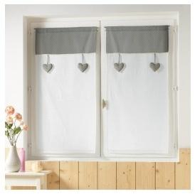 Paire de voilage (60 x 120 cm) Fanny Gris Paire de voilage (60 x 120
