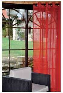 Voilage rouge uni Voilage rouge uni