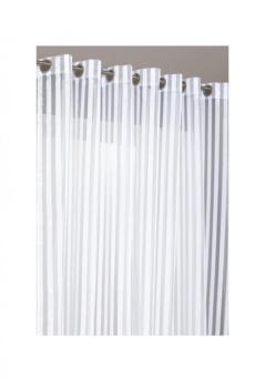 Rideau Voilage Grande Largeur 280cm a Rayures Blan