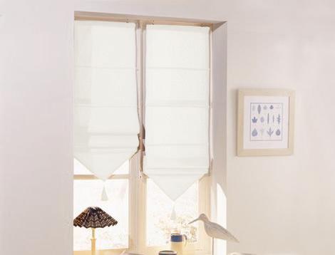 Store bateau voilage blanc L140 x 170cm