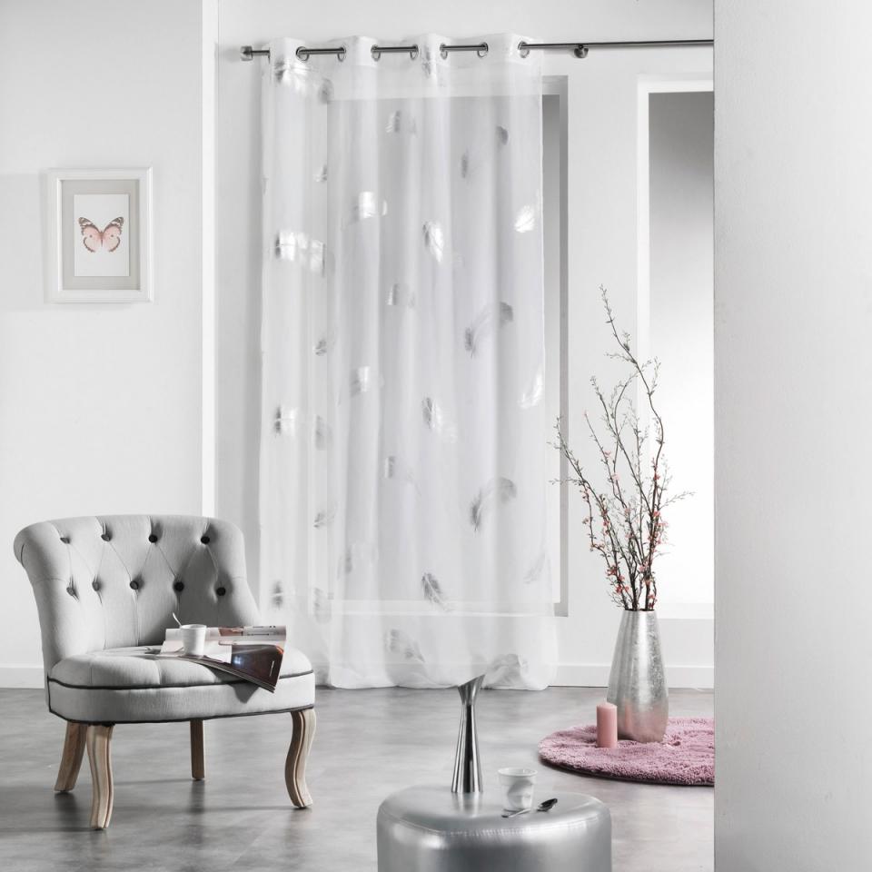 Voilage Plumette Blanc 140x240
