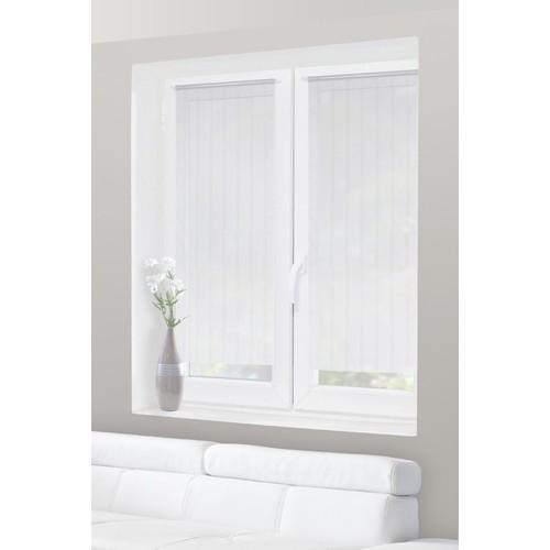 Paire de Voilage Vitrage Rayé 2 x 60 x 120 cm Blan