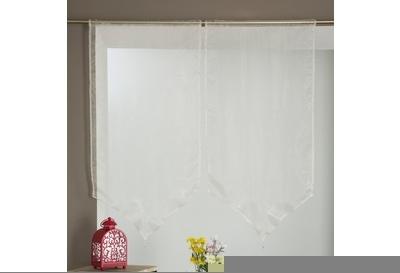 Paire de Voilage Vitrage Organza 60 x 120 cm