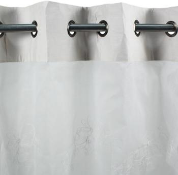 Voilage FRANCOIS à oeillets (110x260cm) blanc Voilage FRANCOIS à oeillets