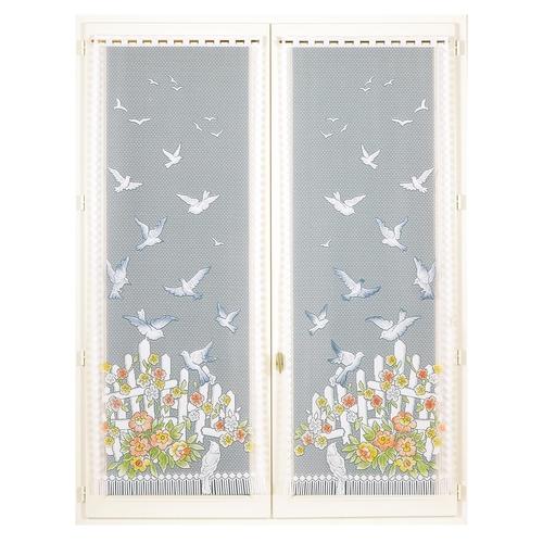 Paire de rideaux oiseaux