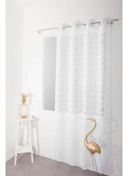 Voilage Style Scandinave 140 x 240 cm à Oeillets Motif Voilage Style Scandinave 140