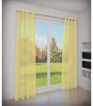 Rideau voilage Sur Mesure - jaune-pastel