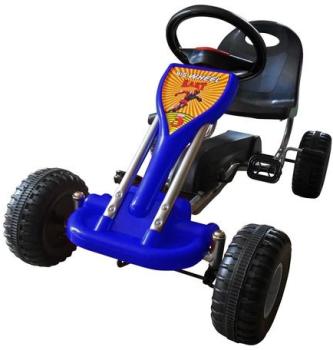 VidaXL Kart à pédales Bleu 1 place