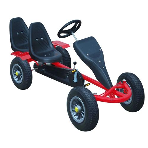 VidaXL Kart à pédales rouge 2 places 5 ans & +