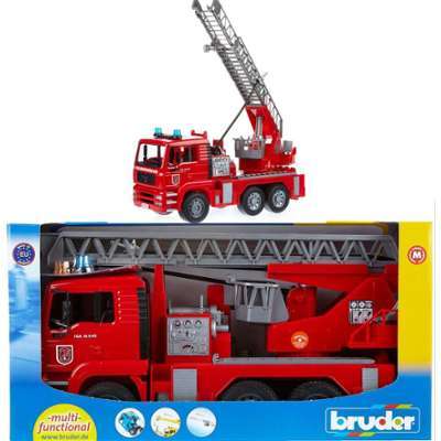 Camion de Pompier Man avec Echelle/PompeAeau/Son&L