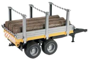 Remorque forestiere avec 3 troncs - Bruder 02213