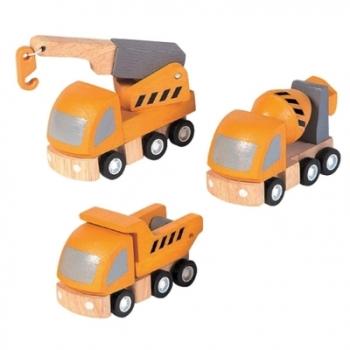 Set Engins de Chantier Plantoys - Jouet en bois