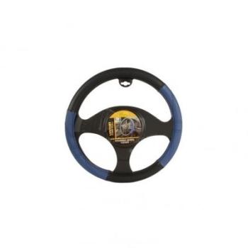 Couvre volant de voiture noir bleu 39cm