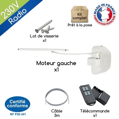 Motorisation volet 1 battant gauche BRA-VO radio 2