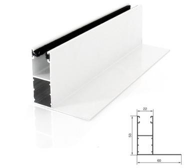Coulisse en L pour volet roulant en aluminium 53 x