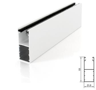 Coulisse en U pour volet roulant en aluminium 53 x