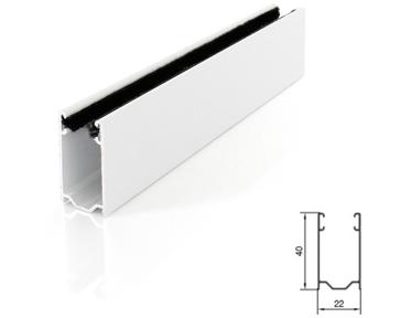 Coulisse en U pour volet roulant en aluminium 40 x