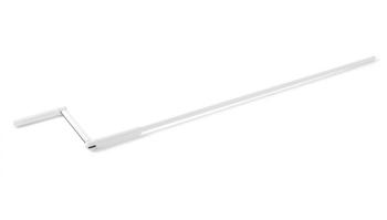 Manivelle avec poignée Ø 12,4mm acier laqué blanc