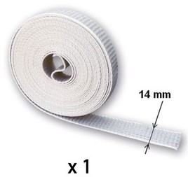 Sangle volet roulant 14 mm grise longueur 5,50 m