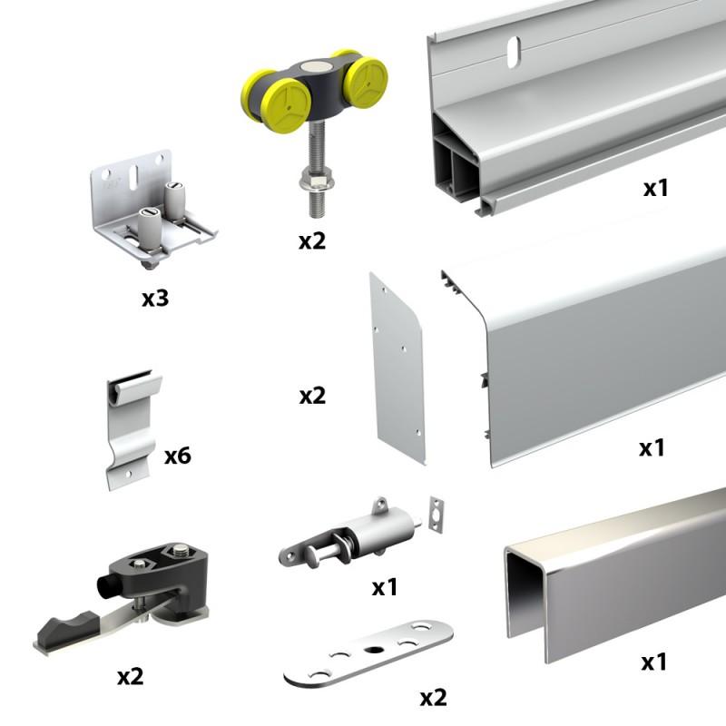 Pack Premium volet coulissant 1 vantail - Rail 2 m