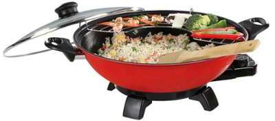 DOMOCLIP - wok électrique 34.5cm avec couvercle ve