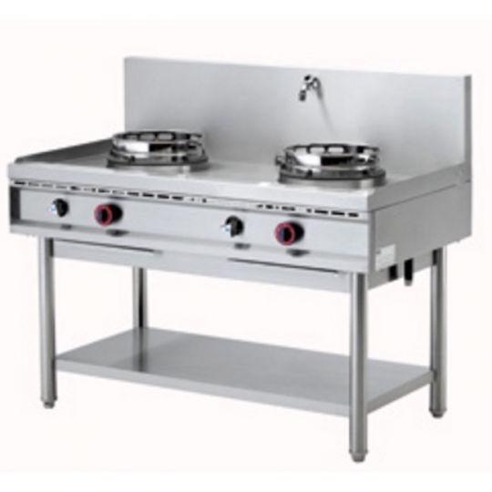 Wok gaz série 700 - 2 feux sur meuble DIAMOND