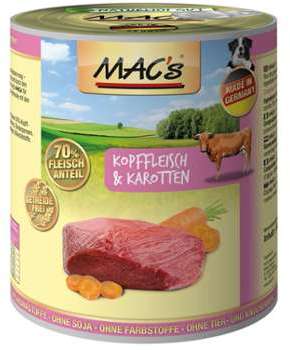 boites chien mac s viande de t te carottes contenance 6 boites de