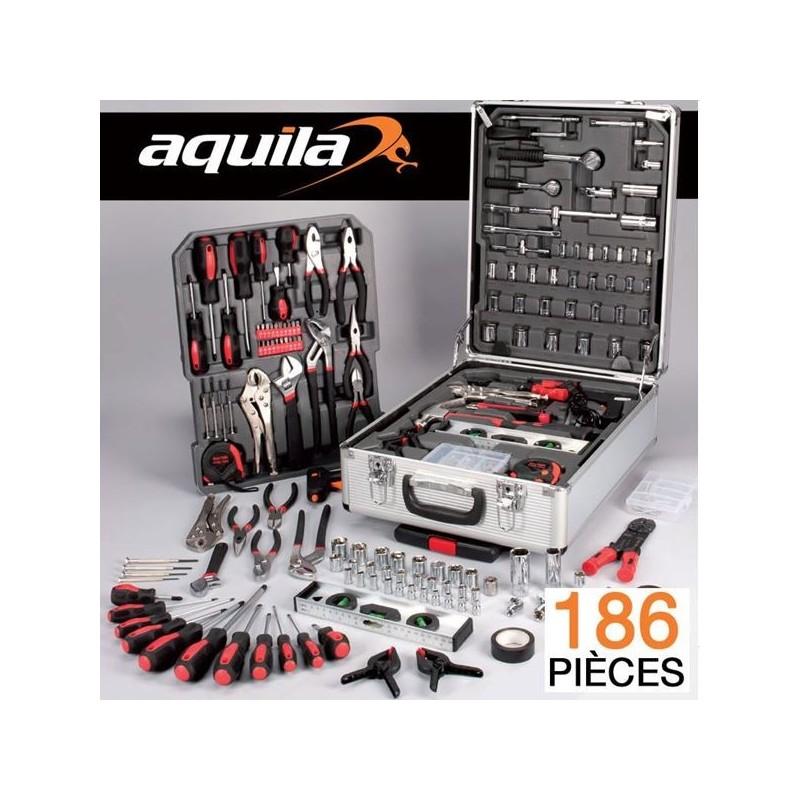 Mallette valise outils aluminium 186 pcs trolley