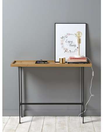 Console MARRON et noir Cyrillus bois naturel métal métal wPZTiXuOkl