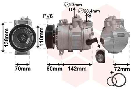 Compresseur De Climatisation Remanufacturé DENSO Pour Audi A4, A6 - Modèles 1997-2008
