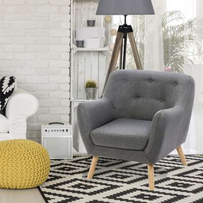 Fauteuil Scandinave Klarys Tissu