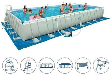 Intex Piscine Tubulaire Rectangulaire 220 X 150 X 06