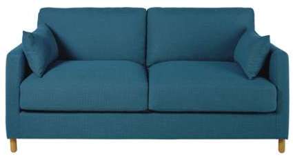 Canapé-lit 3 places bleu pétrole matelas 14 cm Julian Canapé-lit 3 places bleu pétrole matelas 14 cm Julian