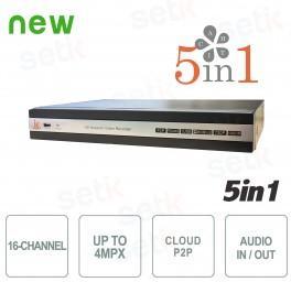 IP DVR 8 Canaux Trhybride AHD ANALOGIQUE 1080N HDMI SILVER VERSI ST5A83H