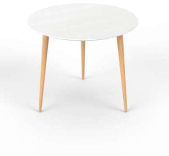 Table Basse Blanc Ronde Design Scandinave Petite Table Pour Salon